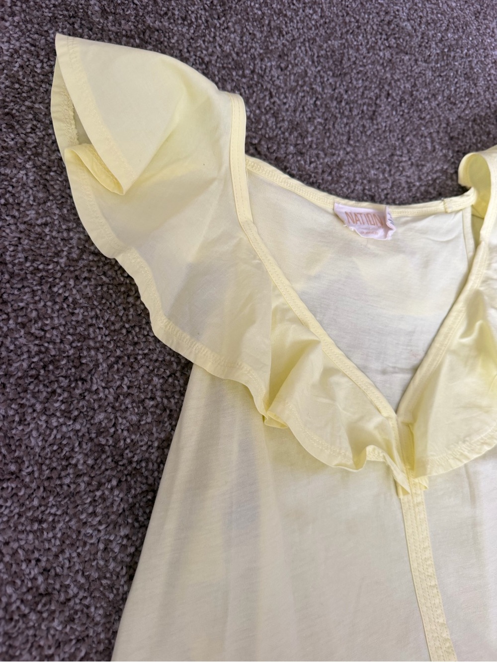 Nation LTD Pale Yellow Ruffle V-Neck Camisole - Picture 4 of 8